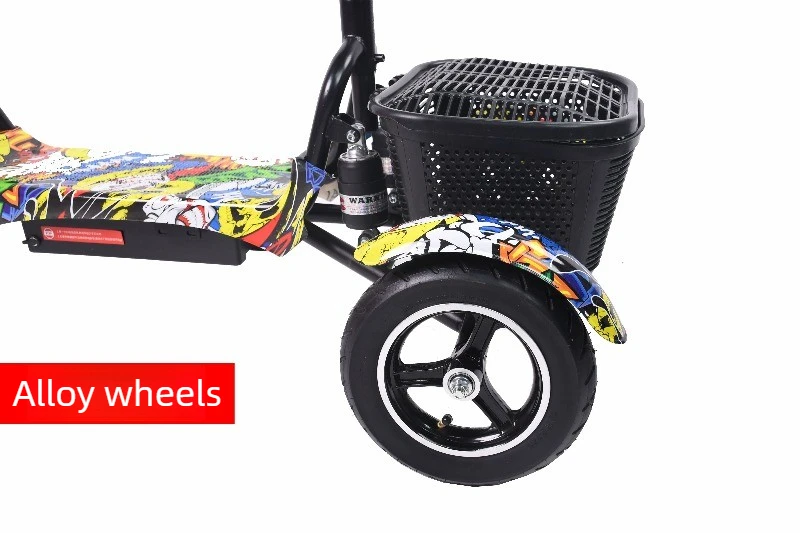 Faltbarer 3-Rad-Elektroroller Bürstenloser Motor 36V/48V 10Ah Lithium-Batterie 30km Reichweite Maximale Belastung 150KG Erwachsenen-Mobilitäts-E-Trike – Detail 11