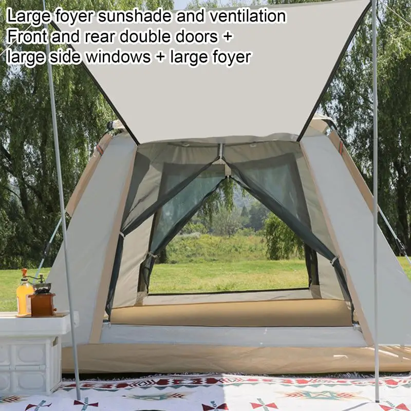 

Automatic Instant Beach Tent 4-6 People Outdoor Breathable Sun Shelter With Carry Bag Waterproof Camping Tent For Quick Opening