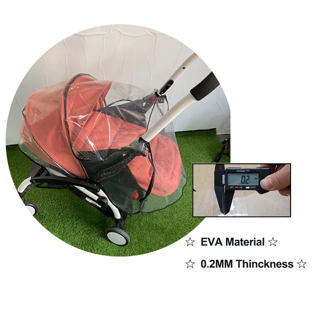 COLU KID ® Kinderwagen-Zubehör, Regenschutz, wasserdichte EVA-Abdeckung, kompatibel mit Yoyo Yoyo2 Yoya Kinderwagen – Detail 12
