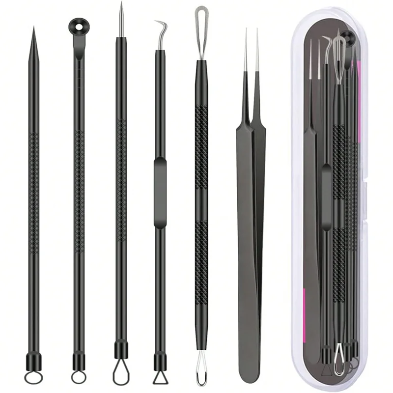 4/6PCS Gezicht Cleaning Kit Puistje Removal Tool Mee-eters Acne Remover Zwarte Stippen Remover Acne Tool Comedo Whitehead Popping Zit