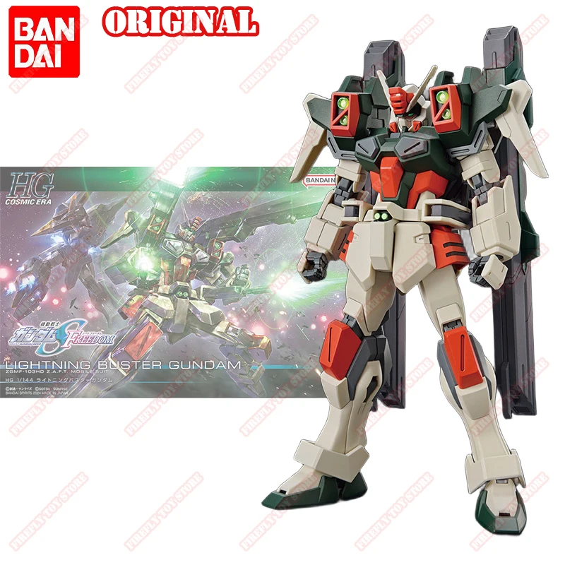 

BANDAI Original GUNDAM HGCE Animation Game Peripheral Toys Lighting Buster Assembly Movable Anime Action Figure Model Collection