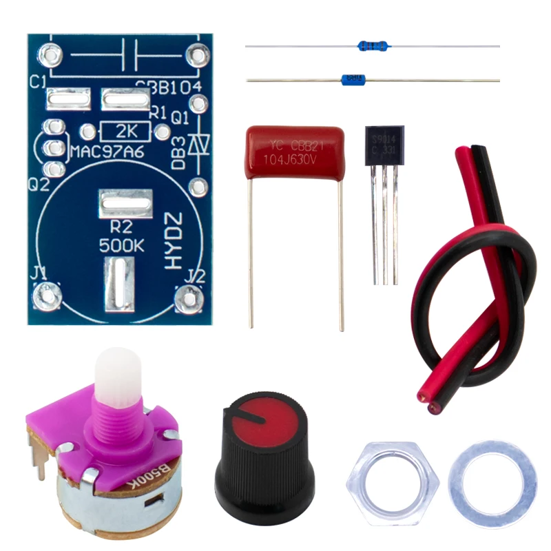 100W Dimmer Module DIY Kit with Switch Potentiometer Speed Regulation Module for Arduino Electronic Suite laboratory