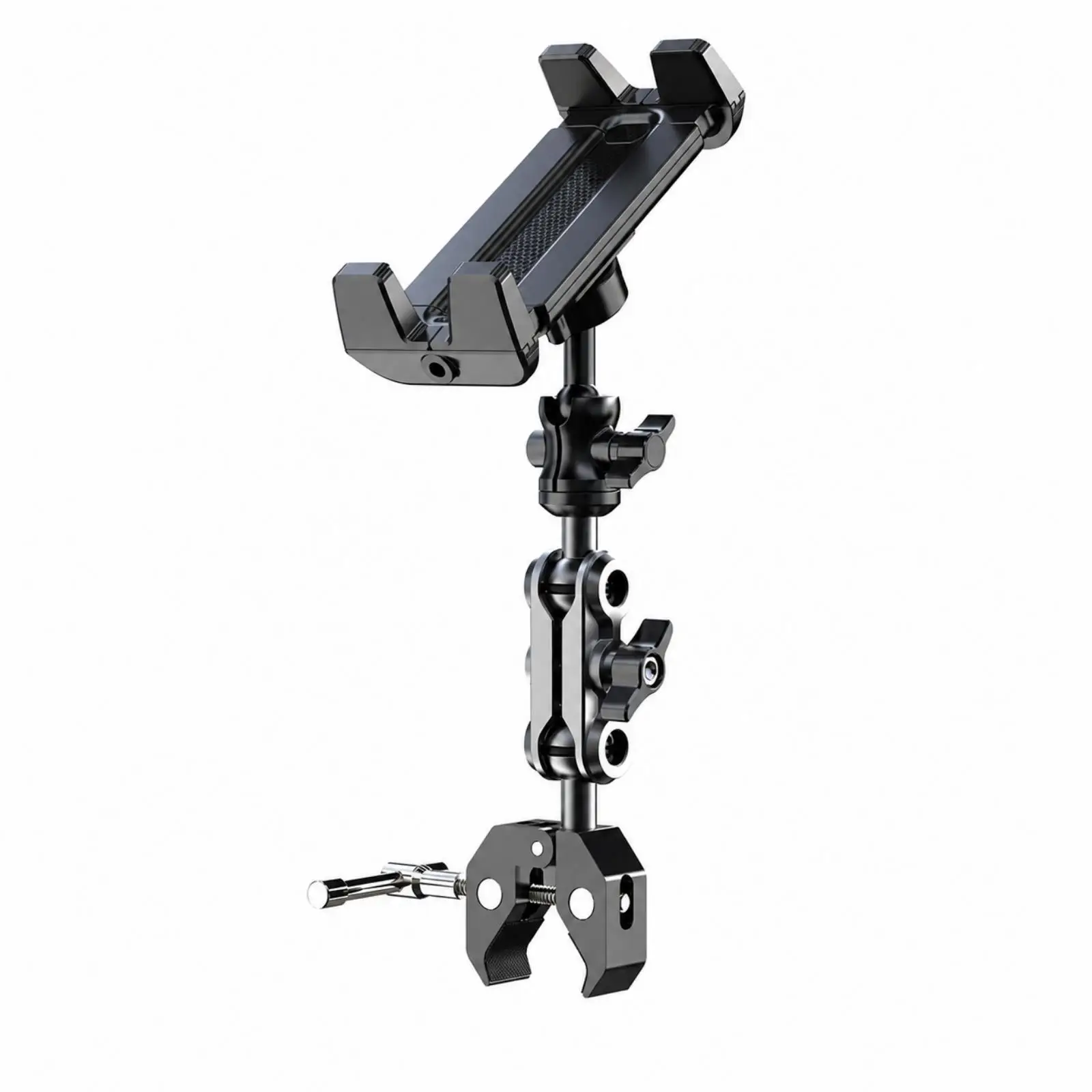 Articulated Tablet Holder with Clamp Base Flexible for Stroller,