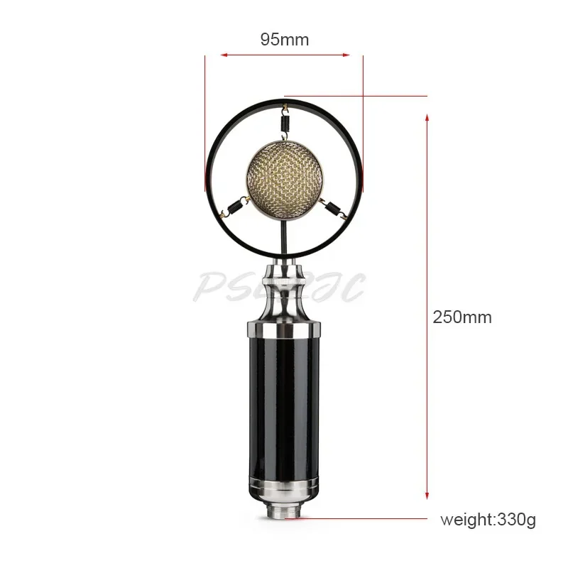 Professional Capacitive Microphone for Mobile Phone and Computer Recording Retro Dual Channel High-definition Audio Microphone B