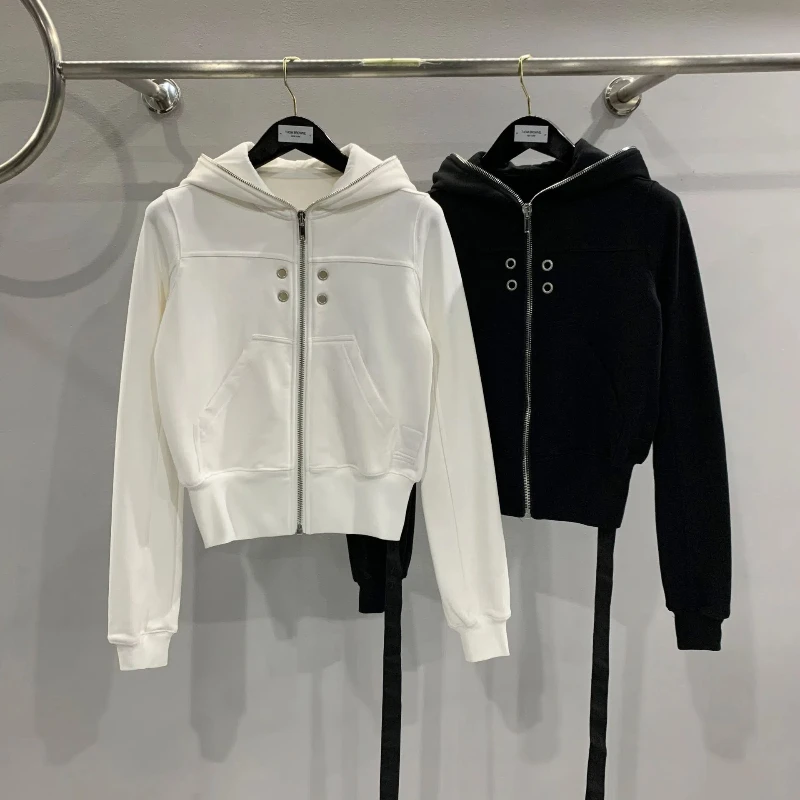 

High Street Hoodied Sweatshirts Long Sleeve Hoodies Coats Y2k Streetwear Casual High Quality Women's Clothes