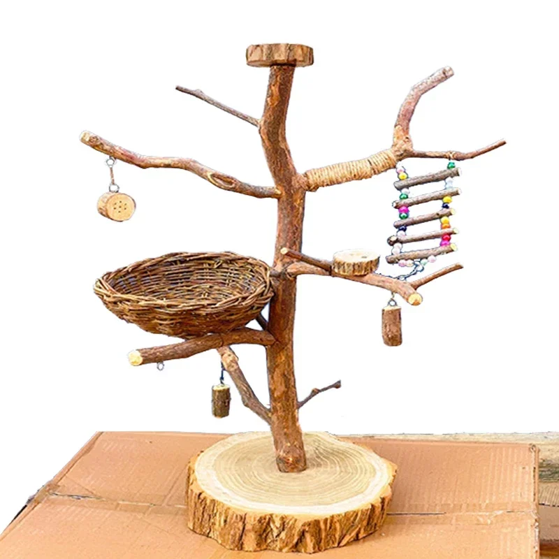 Parrot Stand Tree Branch Bird Stand Floor Type Bird Training Stand