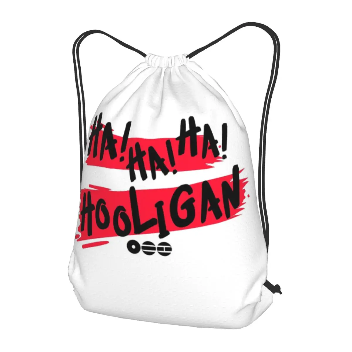 Hooligan Lettering Backpacks Casual Drawstring Bags Sports Bag Book Bags for Travel Students