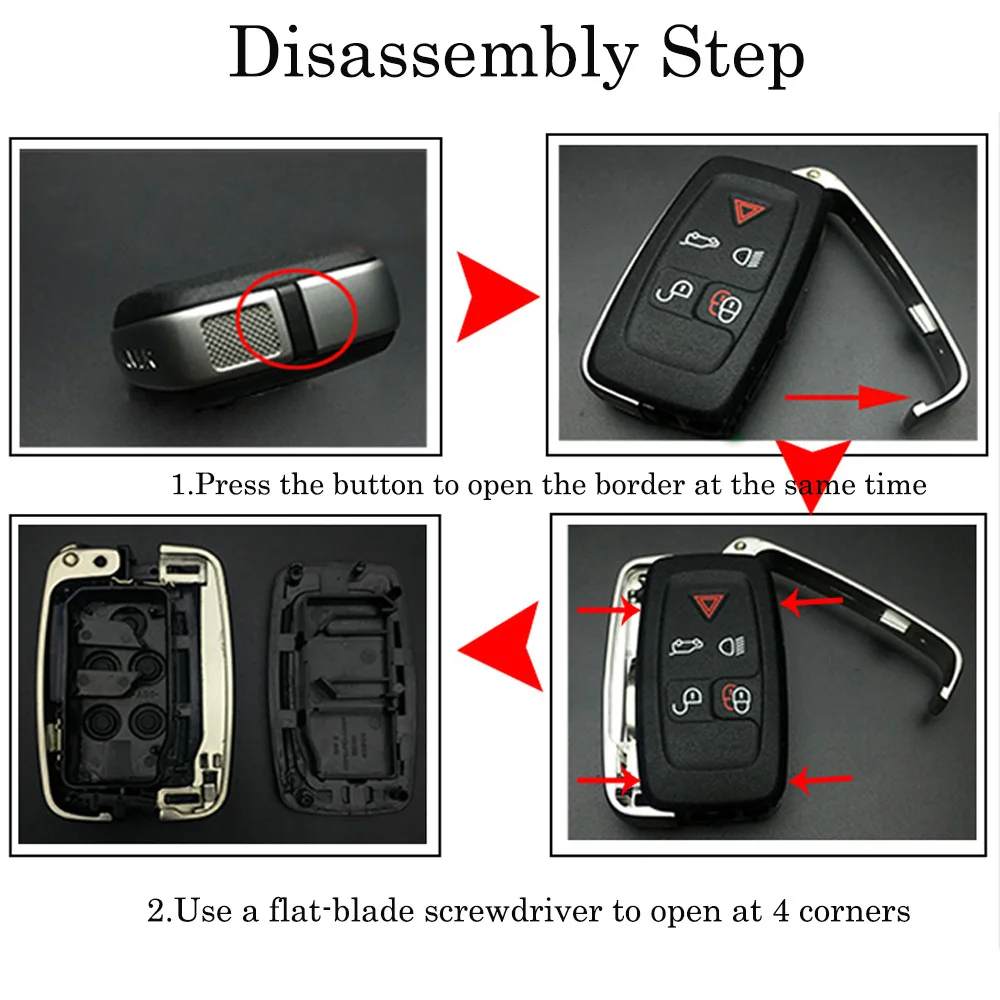 สําหรับ Land Rover Discovery 4 กีฬา Freelander กุญแจรถสมาร์ทรีโมท Fob ฝาครอบกรณีคีย์ 5 ปุ่ม Keyless Entry Accessorie