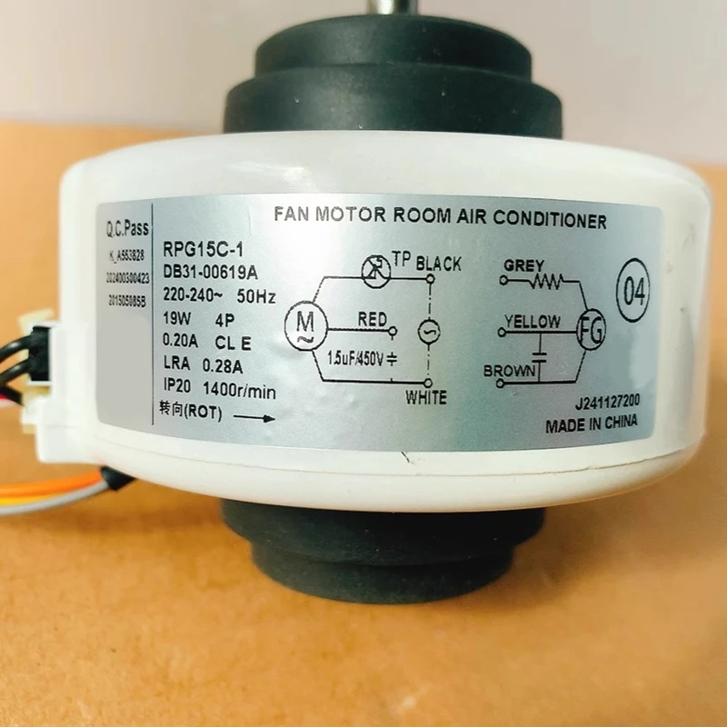 19W Air Conditioning Motor Internal Motor for RPG15C-1/B DB31-00619A/B 6-Wire AC Fan Motor Shaft Length 73mm-AD23