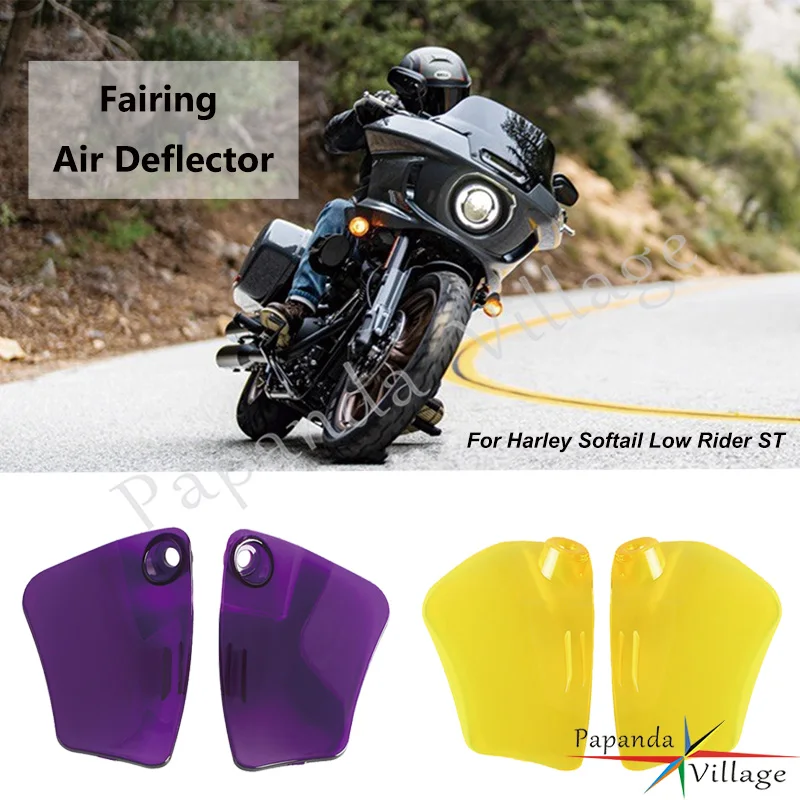 

Multi Colors Plastic Fairing Side Wind Deflectors Front Left Right Air Windshield Deflector For Harley Softail Low Rider ST 2022