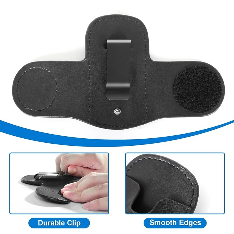 Stethoscope Holder-Stethoscope Clip Hip Holder With Leather Stethoscope Holster For Littmann & Most Stethoscopes Black