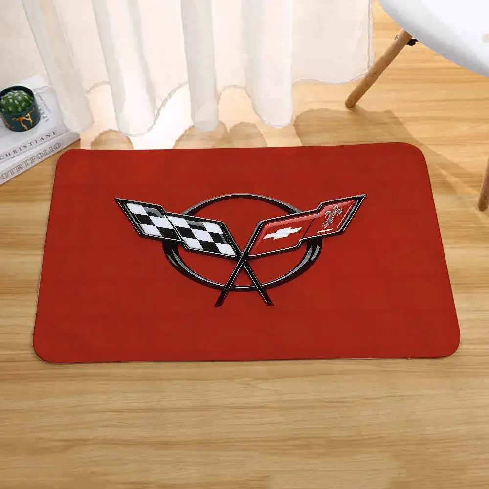 C-Corvette Racing Fußmatten, Heim-Wäsche-Teppich, Teppich für Wohnzimmer, Dekoration, Loungebereich, rutschfeste Fußmatte, Eingangstürmatte – Detail 10