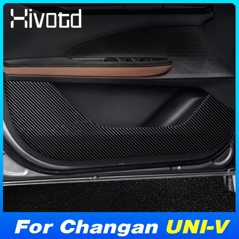 

Car Door Storage Box Anti-kick Trim Protictive Cover Stickers Parts For Changan UNI-V 2022-2023 Interior Accesssories Styling