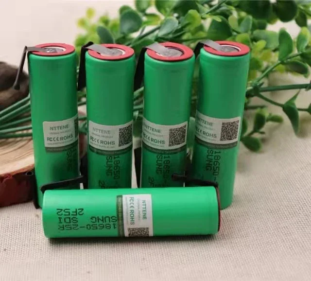 100%.Original.recargable.25R-batería. de litio,3,7 V, 2500mAh,para.18650.25R.25A, juguetes,linterna, taladro electrico.