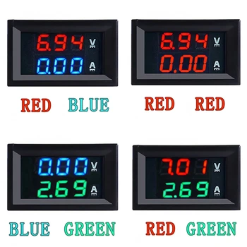 Wysokiej jakości podwójny wyświetlacz DC 100V 10A Woltomierz Amperomierz Niebieski + czerwony LED Amp Podwójny cyfrowy woltomierz