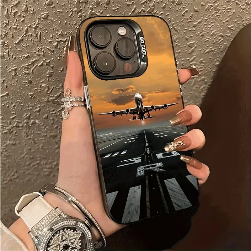 

For Samsung S25 S24 Ultra S23 FE S22 Plus S21 Case Super airplane Festival Dazzling Cover For Galaxy A56 A55 A53 A54 A52 A16 A26