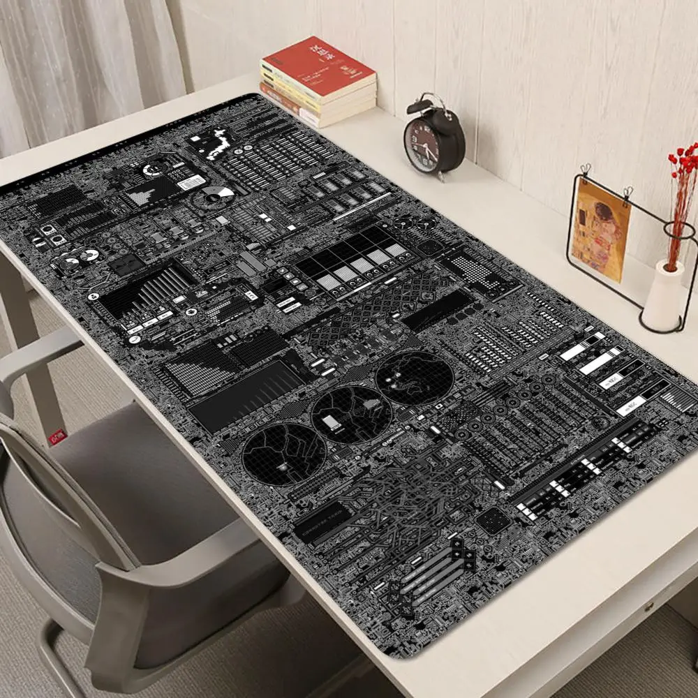 

Коврик для мыши с печатной платой, нескользящий игровой коврик для мыши нескольких размеров, коврик для мыши для киберспорта, игровой механический коврик для клавиатуры XXL, настольный коврик