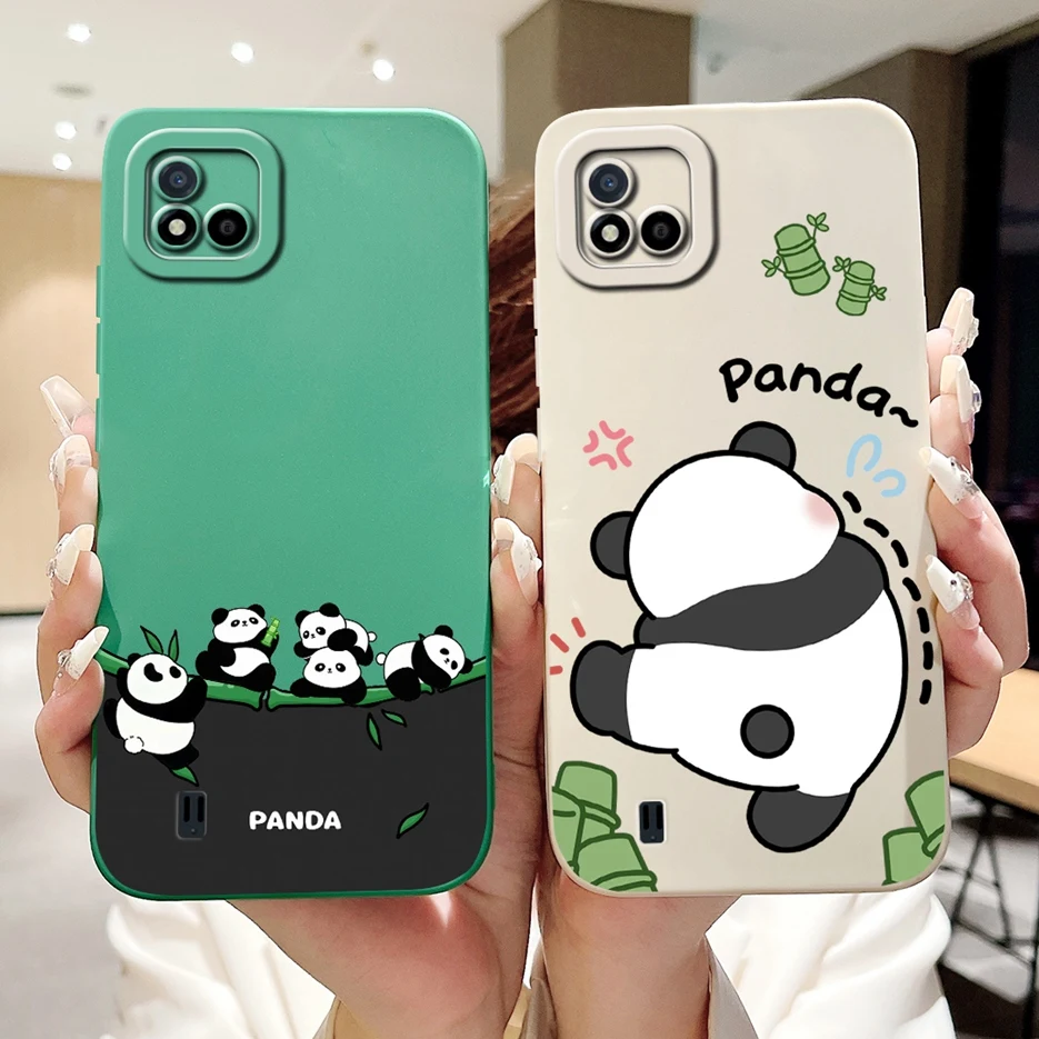 For Realme C11 2021 Case RMX3231 Cute Panda Cartoon Cover Soft Silicone Phone Case For Realme C11 2020 RealmeC11 2021 Back Cover