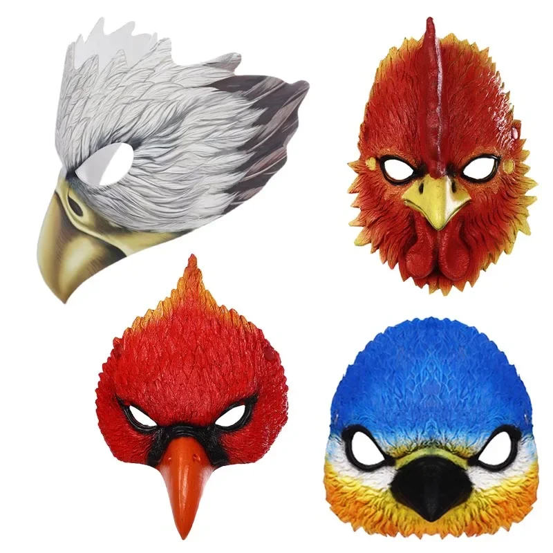 Animal Cosplay Masks White Eagle Bird Turkey Costume Prop Mask for Man Women Carnaval Cosplay Masque Festival Rave Party Masks