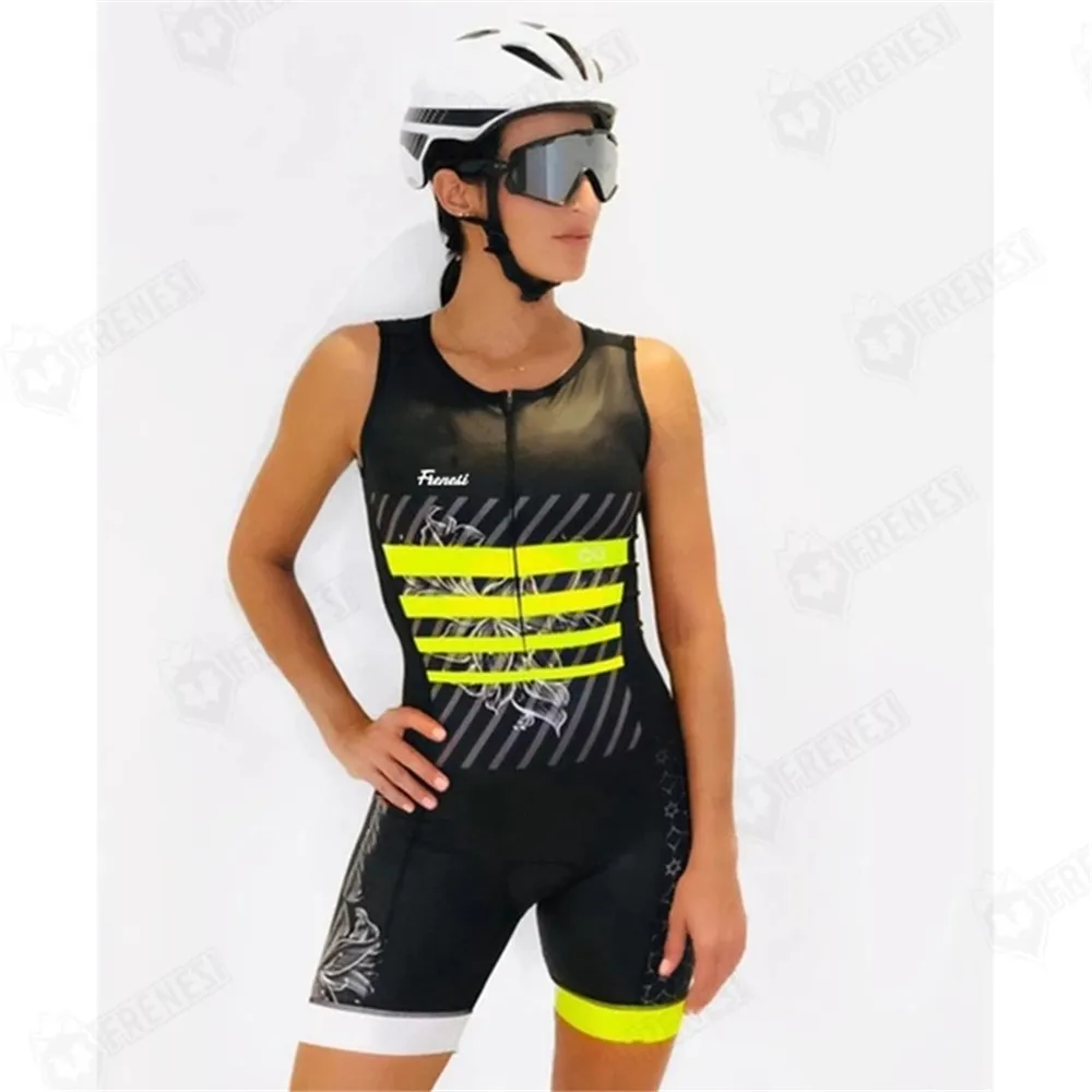 Frenesi macacão de ciclismo das mulheres colete triathlon europeu americano ropa mujer ao ar livre roupas esportivas femininas completo skinsuit