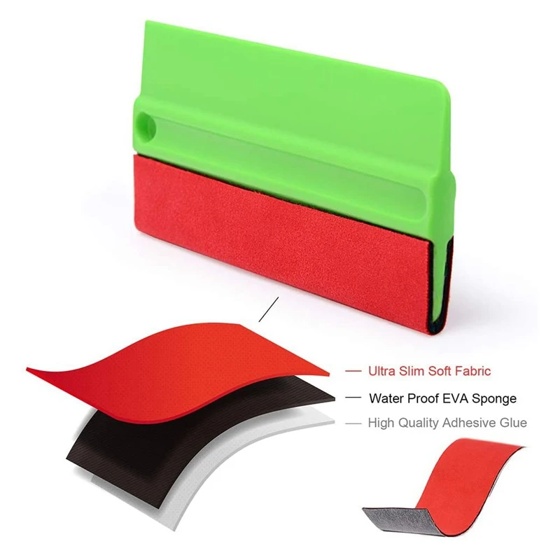 5 Pcs Big Buffer Vinyl Squeegee For Sensitive Surface Film Vinyl Wrap Application Decals Sticker Wallpaper Installation