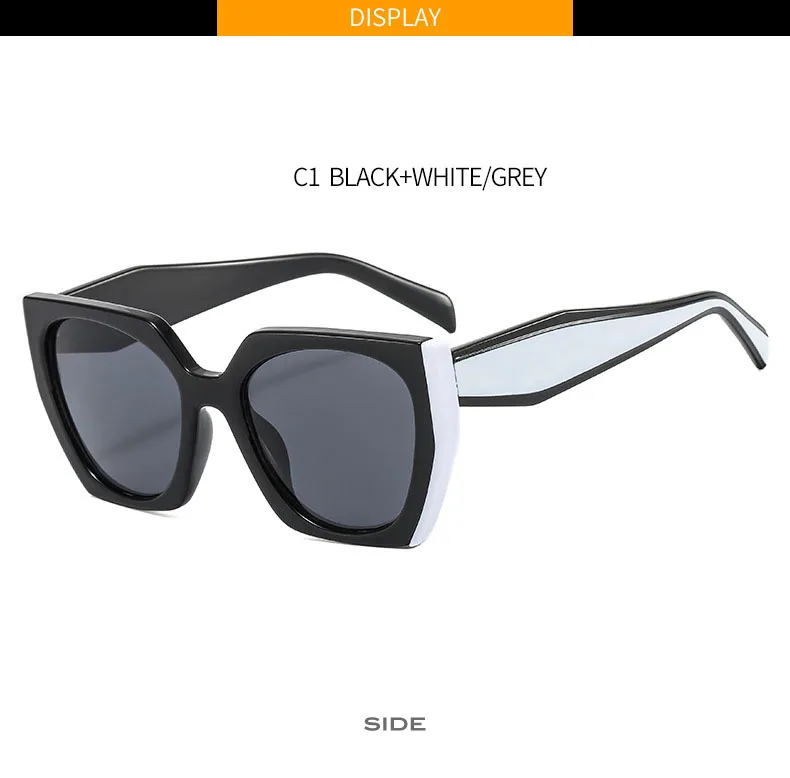 Luxus Marke frauen Sonnenbrille Mode Cat Eye Polygon Elegante Sonnenbrille Damen Vintage Brillen UV400 – Detail 8