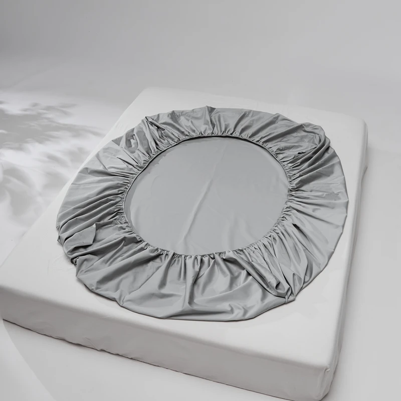 Luxury 800TC Egyptian Cotton Fitted Sheet with Elastic Band High End Mattress Cover for Single Double Queen King Size Bedsheet