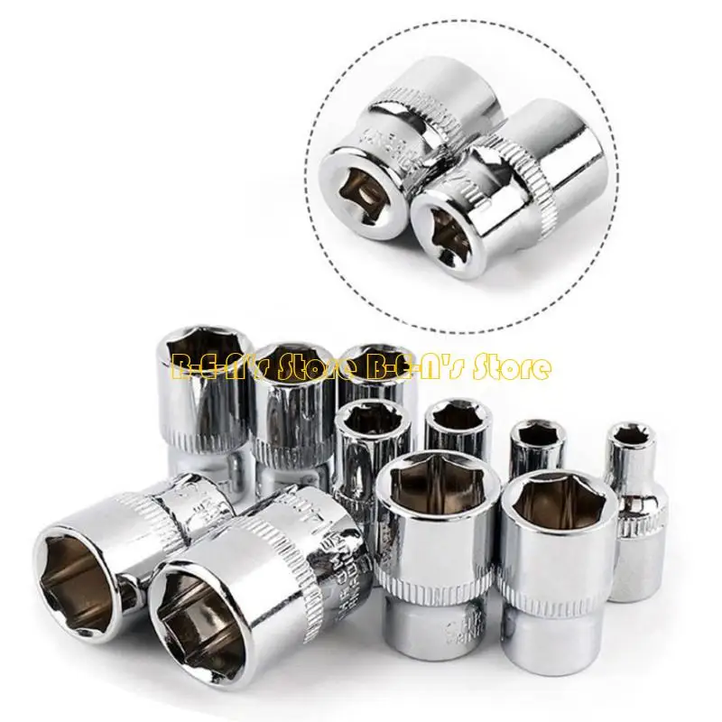 Y1AD 11Pcs Socket Adapter Drive Ratchet Wrench Socket Socket Bit Hexagonal