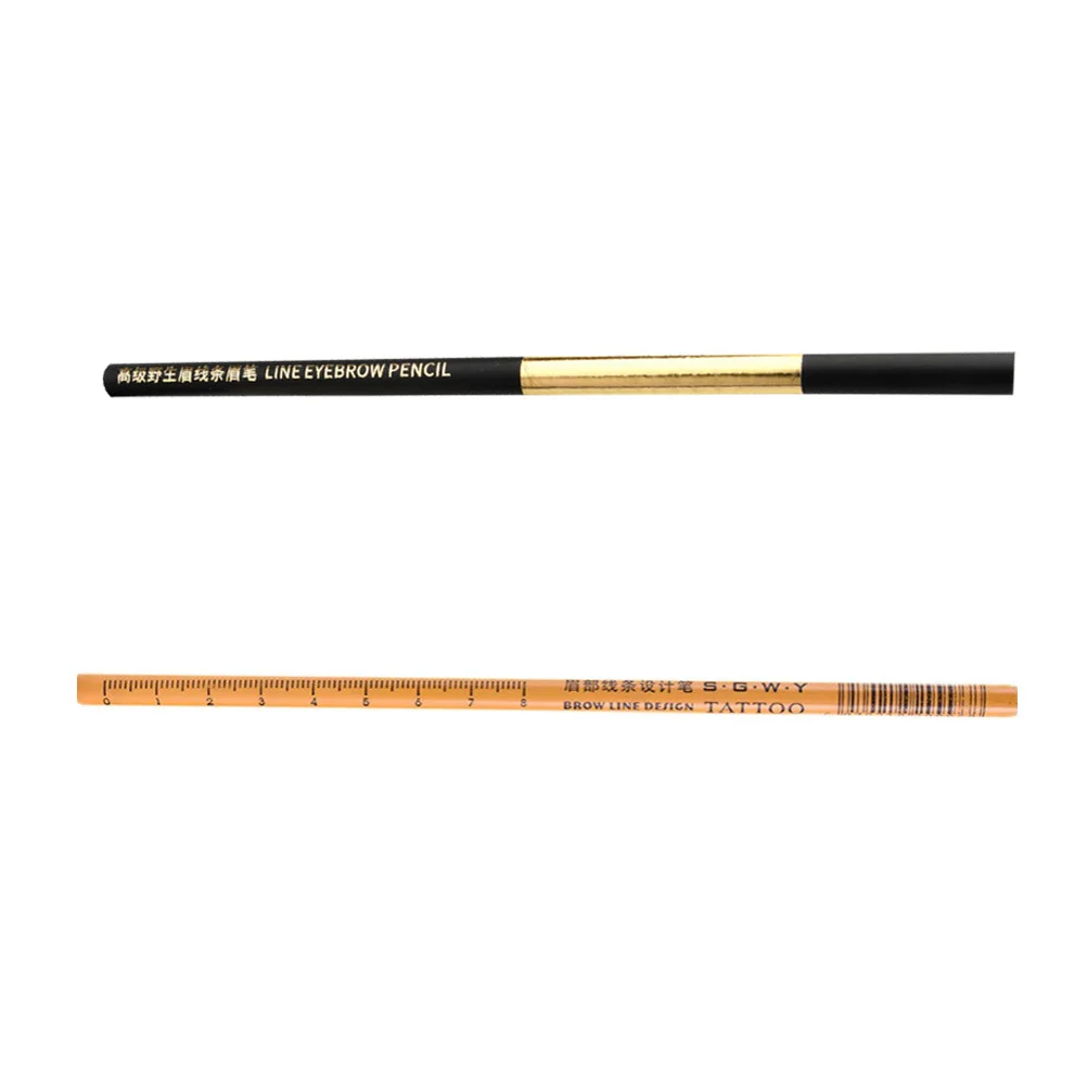 Matite per sopracciglia multiuso alla moda da 2 pezzi, strumento per il trucco di lunga durata, facile da usare, salone di bellezza domestico, eccellente effetto colorante compatto