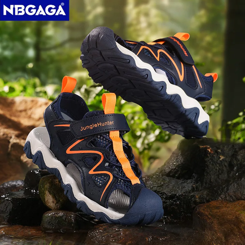 

Kids Sports Sandals Closed Toe Summer Outdoor Water Shoes for Boys Girls Athletic Beach Sandials Non-slip Size 28-39