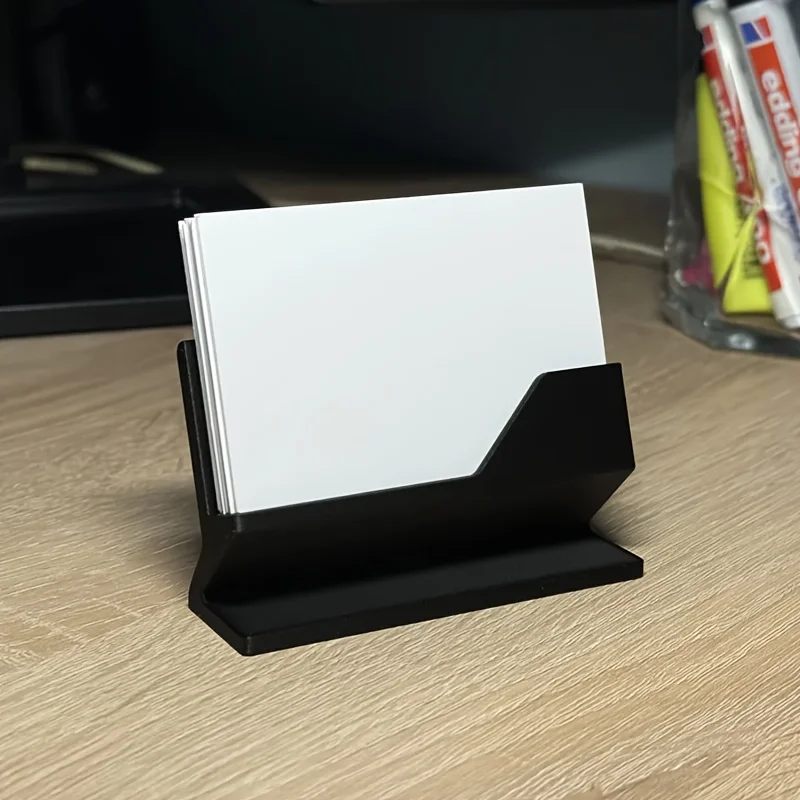 1pc Minimalist Business Card Holder, Plastic Desktop Organizer for Storing and Displaying Your Cards - Suitable for Any Size