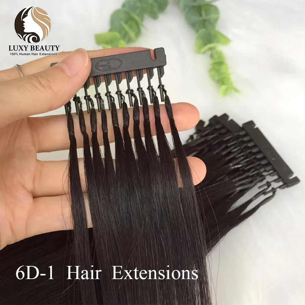 6D-1 Przedłużanie włosów do salonu DIY 6D-1 Generacja 100% doczepy z ludzkich włosów Mikro koraliki Blond 60 #   0.g/Strand Virgin Remy Hair