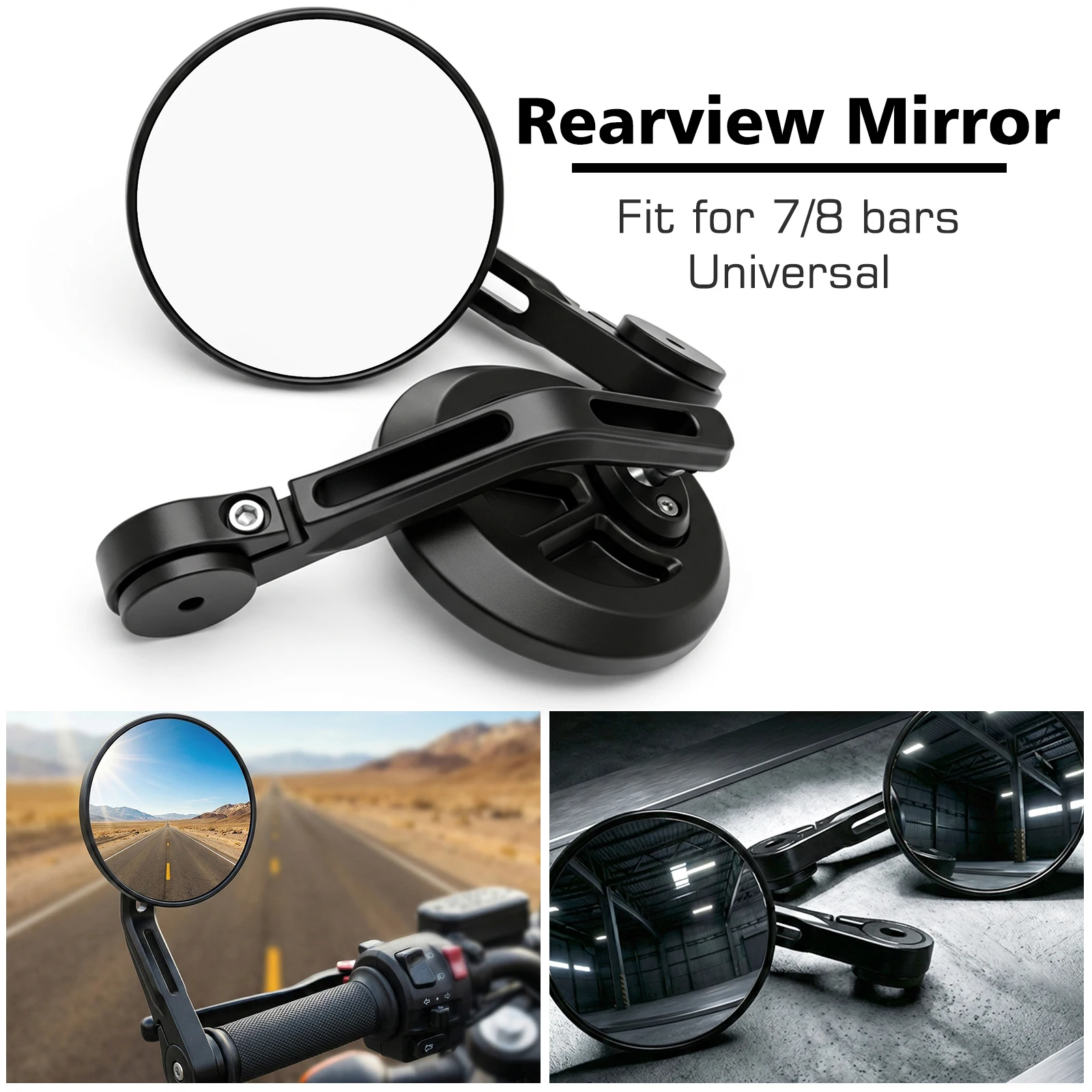 

7/8" Handle Bar Handlebar Side Mirrors Rearview Mirrors Universal For Kawasaki Yamaha BMW Honda Suzuki Motorcycle Accessories