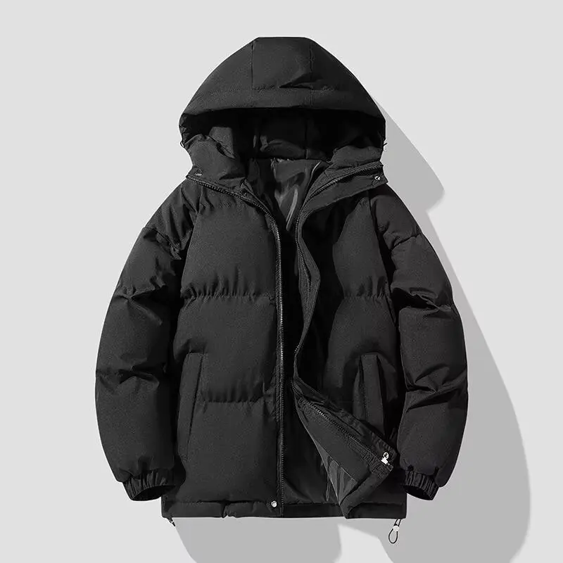 

Hooded cotton jacket, spliced down jacket, men's winter 2025 outdoor fashion, bread jacket, warm jacket