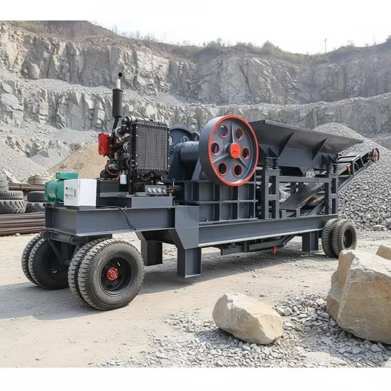 2026 CE PE400*600 Jaw Crusher Mobile Stone Crusher Machine with Engine Portable Mobile Crushing Plant