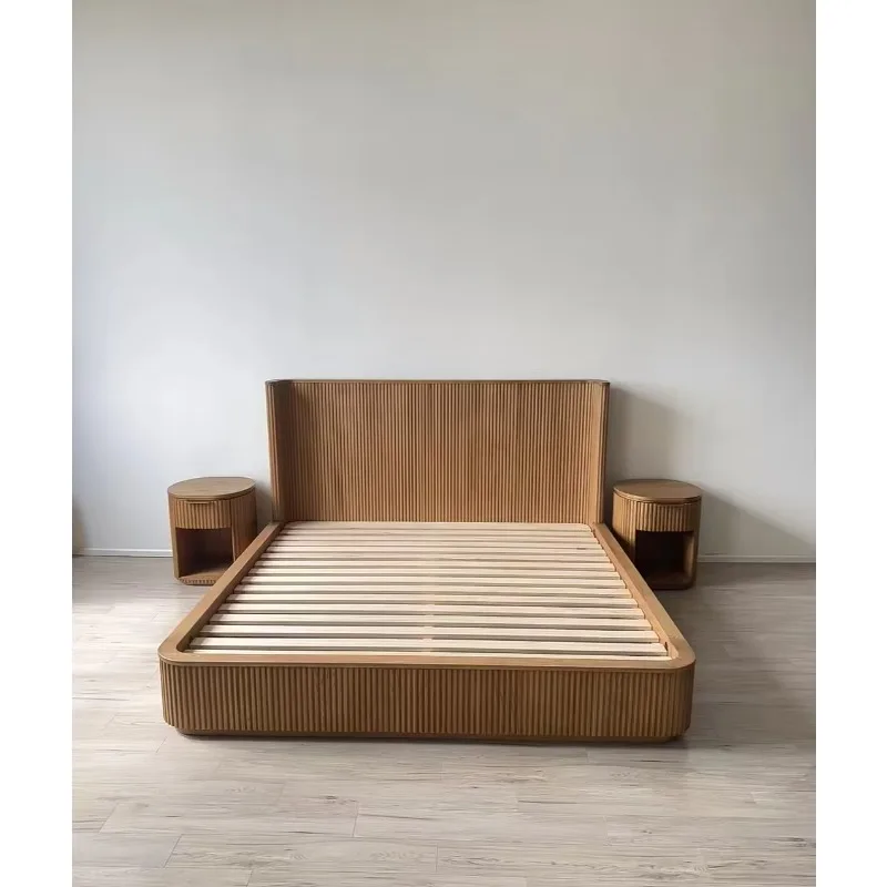 Modern style bed frame, latest design, solid wood bed base, retractable, height adjustable, strong support
