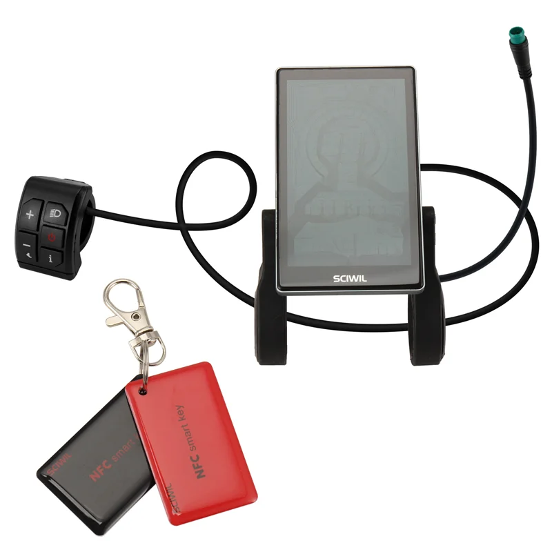 

ABLB-Совместимый с электронным велосипедом, вертикальный антибликовый измеритель скорости, ЖК-дисплей с функцией NFC, номер SRM818X. 2-протокол 24 В-72 В