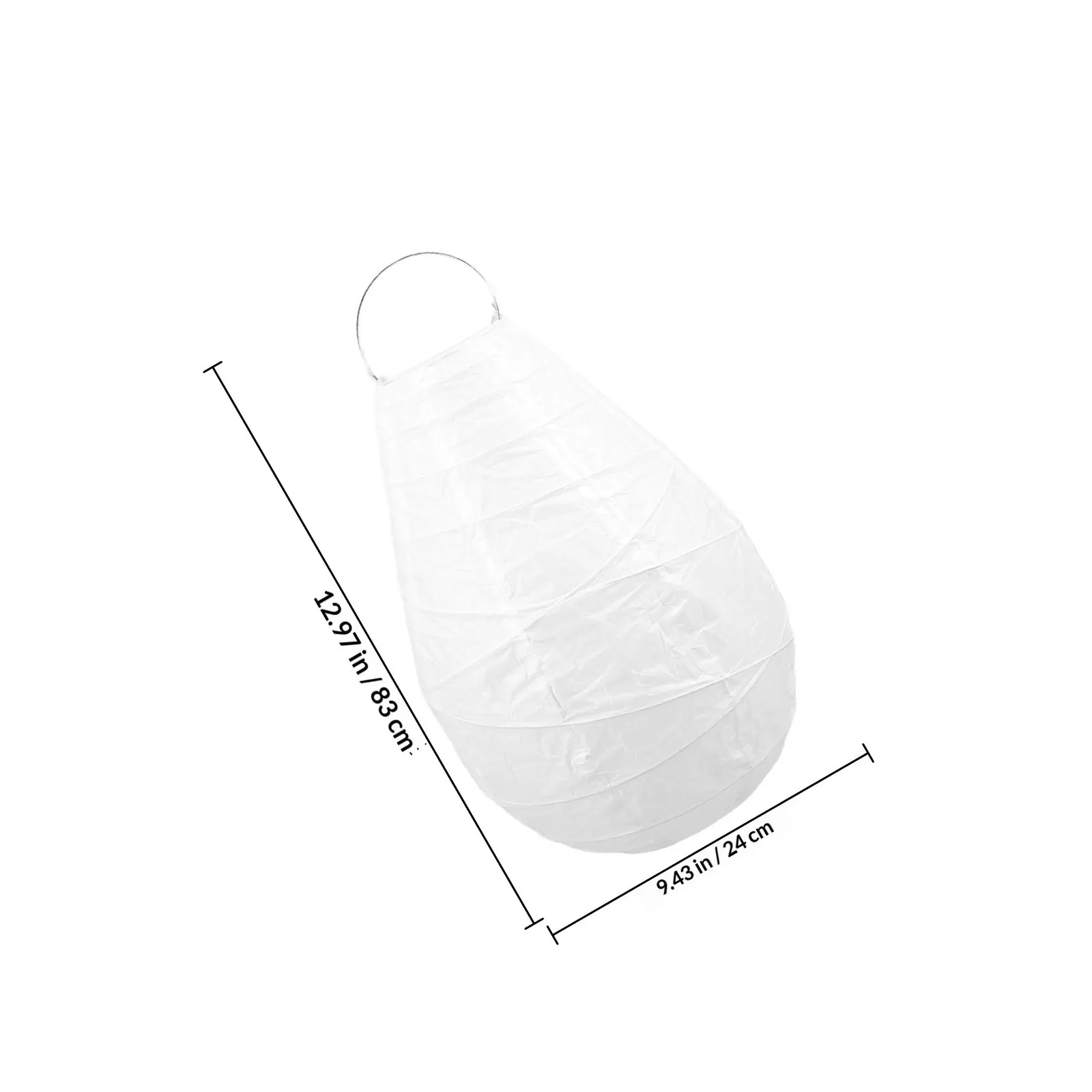 Minimalist White Paper Lantern with Teardrop Design Hanging Lamp Shade for Cozy Ambiance Festive Christmas Valentine Decor Light view 3