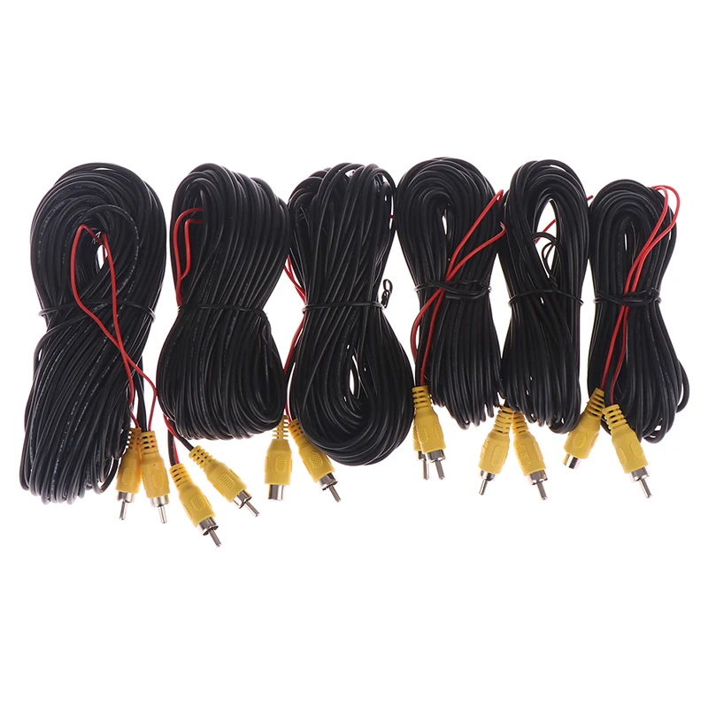 1 قطعة ذكر أنثى سيارة عكس كاميرا الرؤية الخلفية فيديو تمديد وصلة كابل 6-20 متر