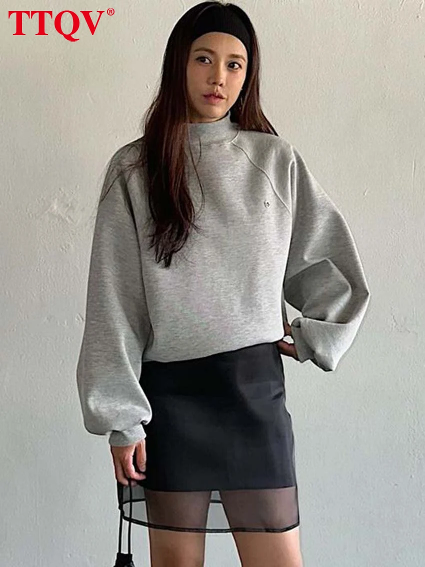 

TTQV Elegant White Slim Skirts For Women Fashion High Waisted Patchwork Organza Skirts Casual Straight Mini Skirt Streetwear