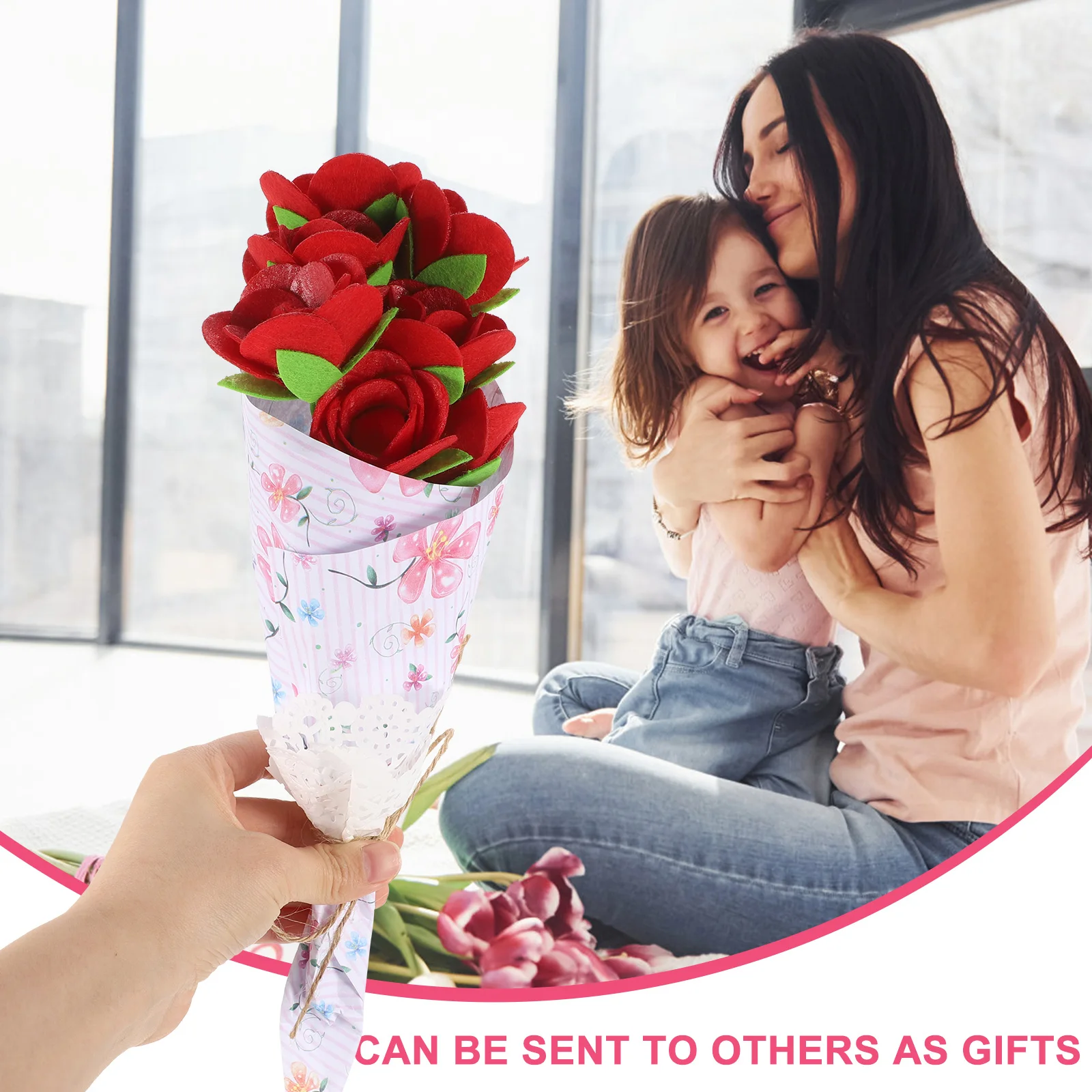 2 Conjuntos de Acessórios Únicos para Buquês DIY, Artesanato Floral para Crianças, Flexibilidade das Mãos, Cognição de Cores e Pensamento Criativo