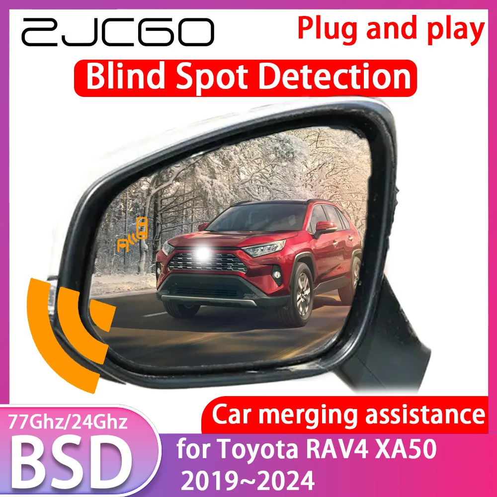 

ZJCGO for Toyota RAV4 XA50 2019~2024 Blind Spot Detection Car BSD BSA BSM System Driving Warning Radar Alert Mirror