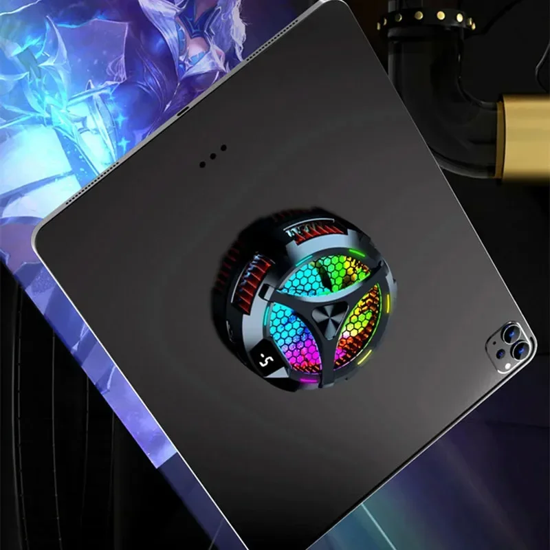 Imagem -05 - Tablet Radiador Abs Mais Liga de Alumínio Semicondutor Magnético Ventilador Refrigeração Rápida para Pubg Jogo ao Vivo para Ipad Tablets Jogo Cooler X42