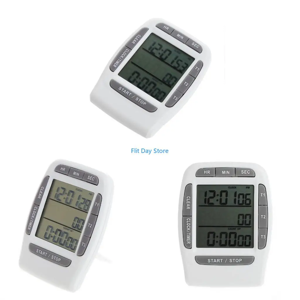 F92C Digital LCD Multi-Channel Timer CountDown Laboratory 3 Channel Timers 99 Hours