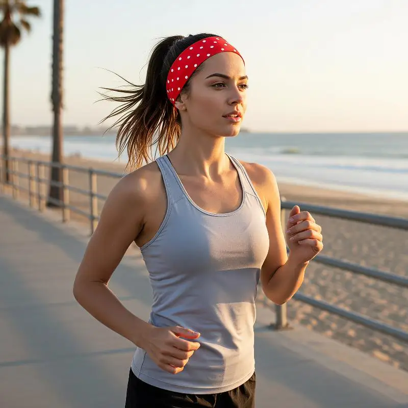 Retro Boho Gepunktete Stretch-Stirnbänder für Damen Koreanische Mode Yoga Sport Dating Haaraccessoires – Detail 4