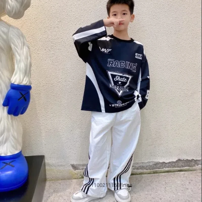 남학생 및 여학생 드럼 공연 의상, 힙합 및 스트리트 댄스 스포츠 세트, 어린이 공연 의상