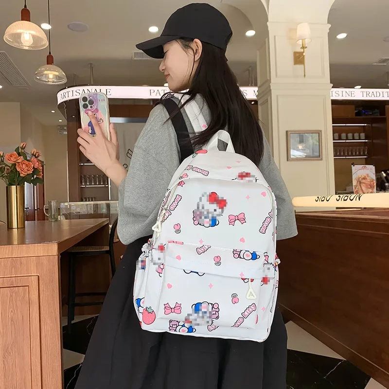 حقيبة ظهر جديدة للأطفال من HelloKittys مقاومة للماء بسعة كبيرة حقيبة ظهر خفيفة لطيفة للسفر حقيبة مدرسية للطالبات حقائب هدايا للفتيات للمرأة