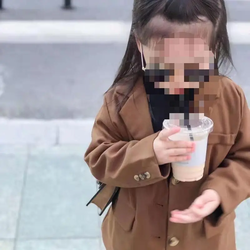 Girls' Suit Jacket Spring and Autumn Children's Suit New Fashionable Girls' Casual Top Children Clothes Toddler Suit