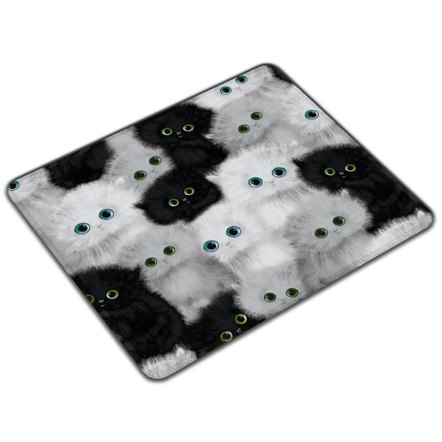 Tapis de souris d'impression de chaton d'interconnexion mignon, jeu confortable, sous-souris, polymères, clavier, tapis de bureau, 22x18cm