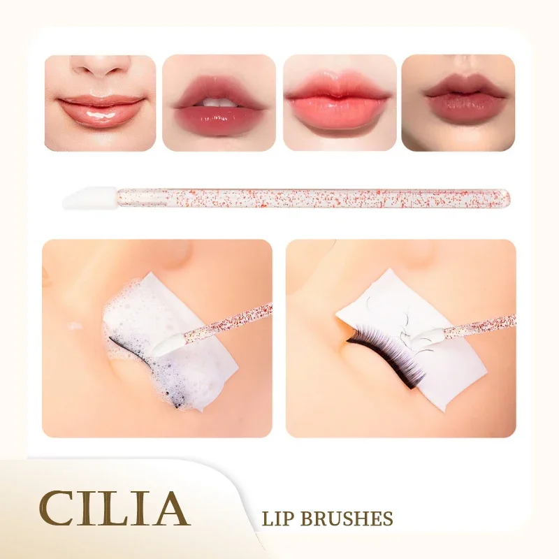 50 قطعة فرشاة الشفاه القابل للتصرف كريستال رمش تمديد ماسكارا قضيب أحمر الشفاه الصولجانات مجموعة النساء ماكياج فرش أدوات #4